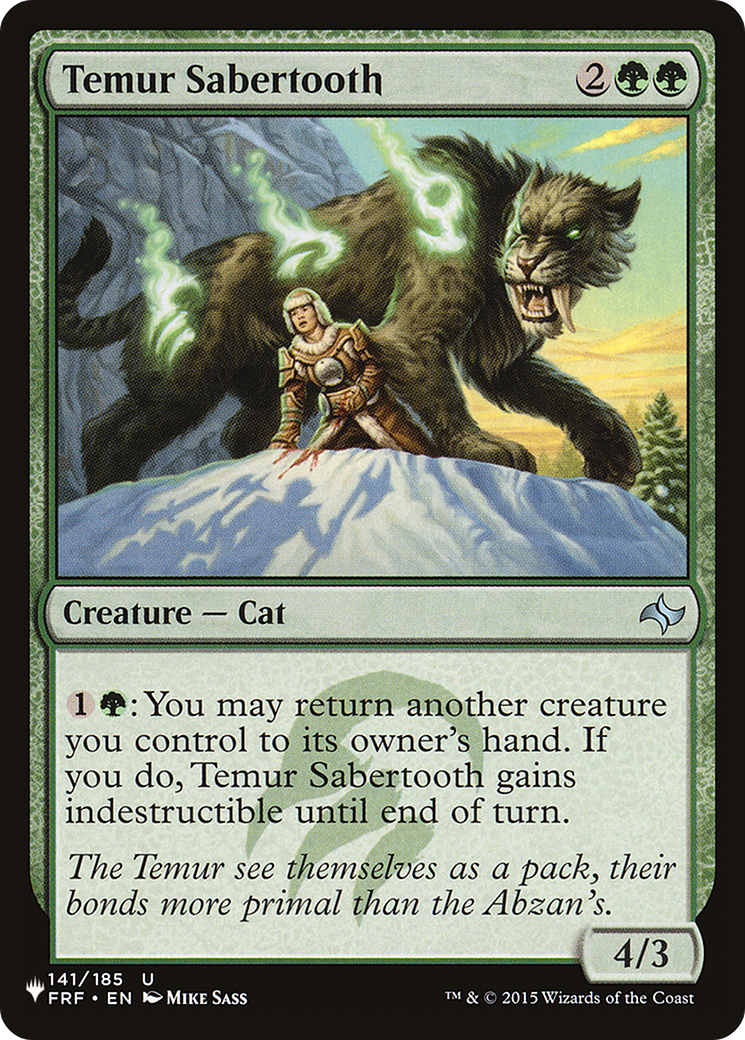 Temur Sabertooth (LIST-141/185) - The List