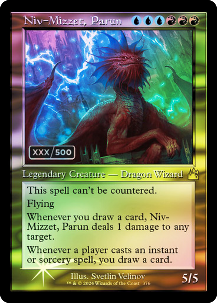 Niv-Mizzet, Parun (Retro Frame) (Serial Numbered) (RVR-376) - Ravnica Remastered Foil