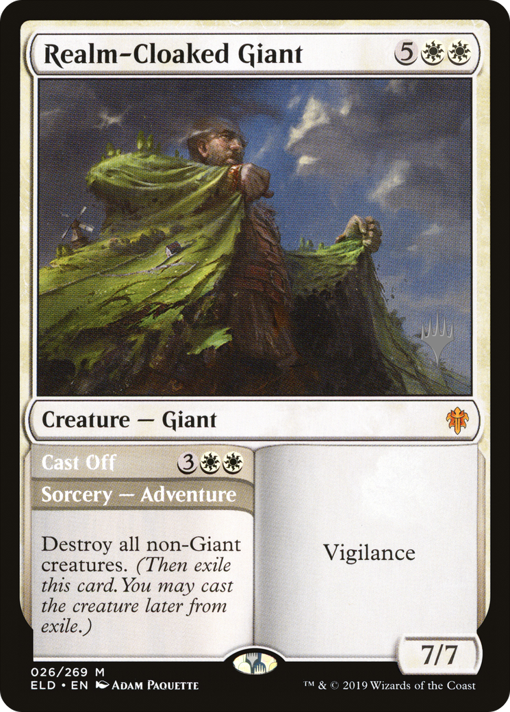 Realm-Cloaked Giant (PPELD-026) - Throne of Eldraine Promos