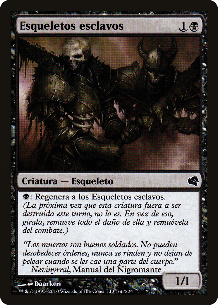 Drudge Skeletons (Spanish) - "Esqueletos esclavos" (PS11-066) - Salvat 2011