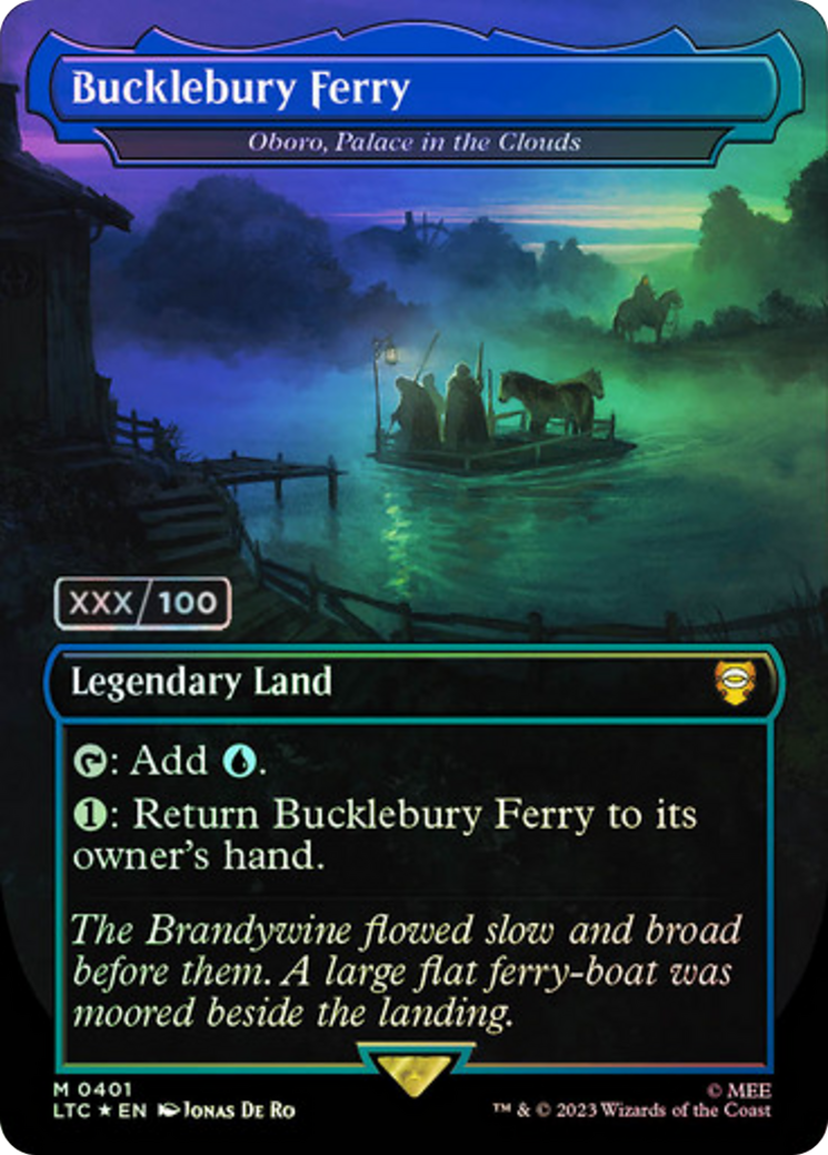 Bucklebury Ferry - Oboro, Palace in the Clouds (Serial Numbered) (LTC-401) - Tales of Middle-earth Commander / Bucklebury Ferry (Borderless) Foil