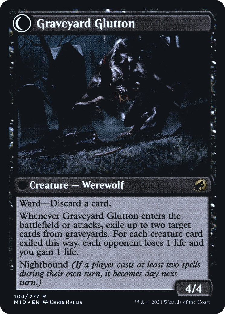 Graveyard Trespasser (PRE-104) - Innistrad: Midnight Hunt Promos: (Double Faced Transform) Foil