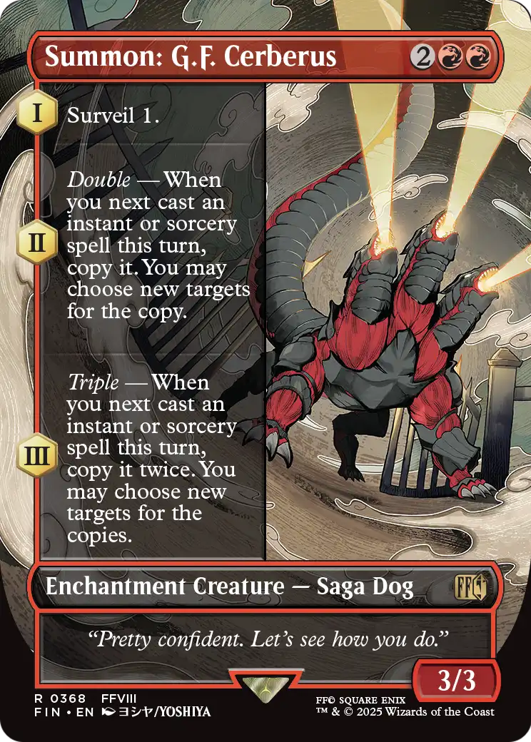 Summon: G.F. Cerberus (Borderless) (FIN-368) - FINAL FANTASY: (enchantment) (Borderless)