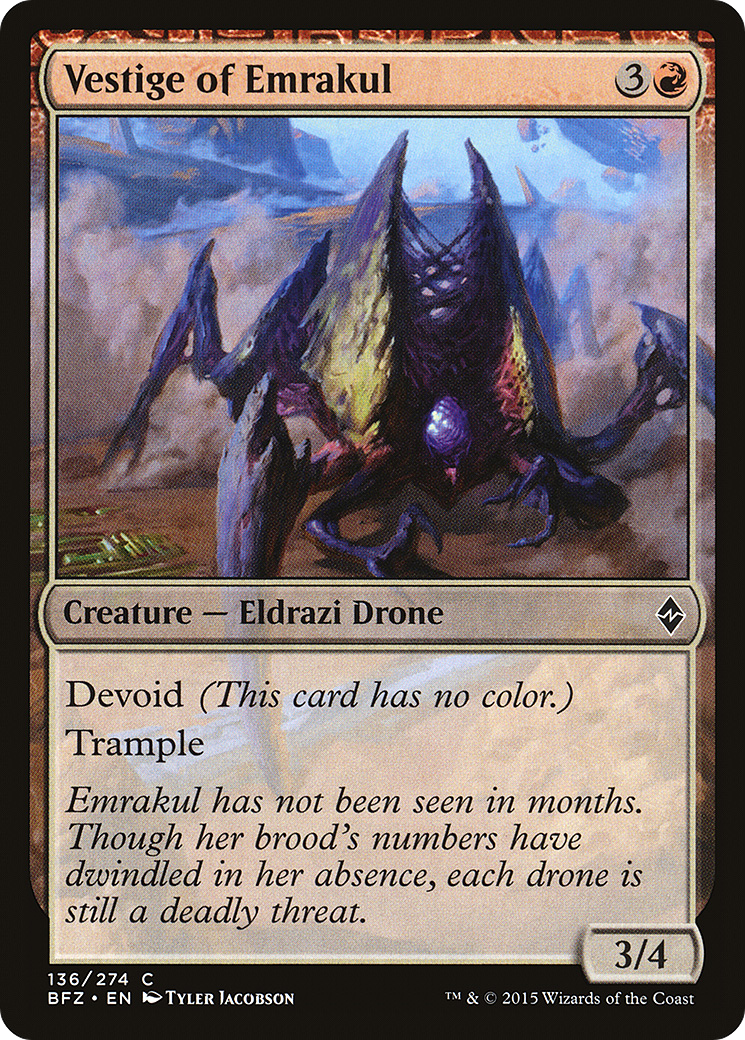 Vestige of Emrakul (BFZ-136) - Battle for Zendikar: (devoid)