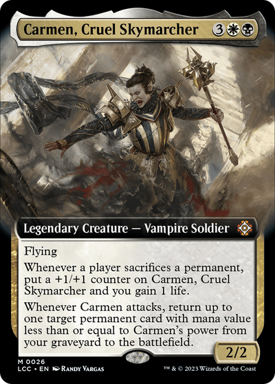Carmen, Cruel Skymarcher (Extended Art) (LCC-026) - The Lost Caverns of Ixalan Commander: (Extended Art) Foil