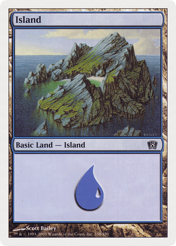 Island (338) (8ED-338) - 8th Edition Foil