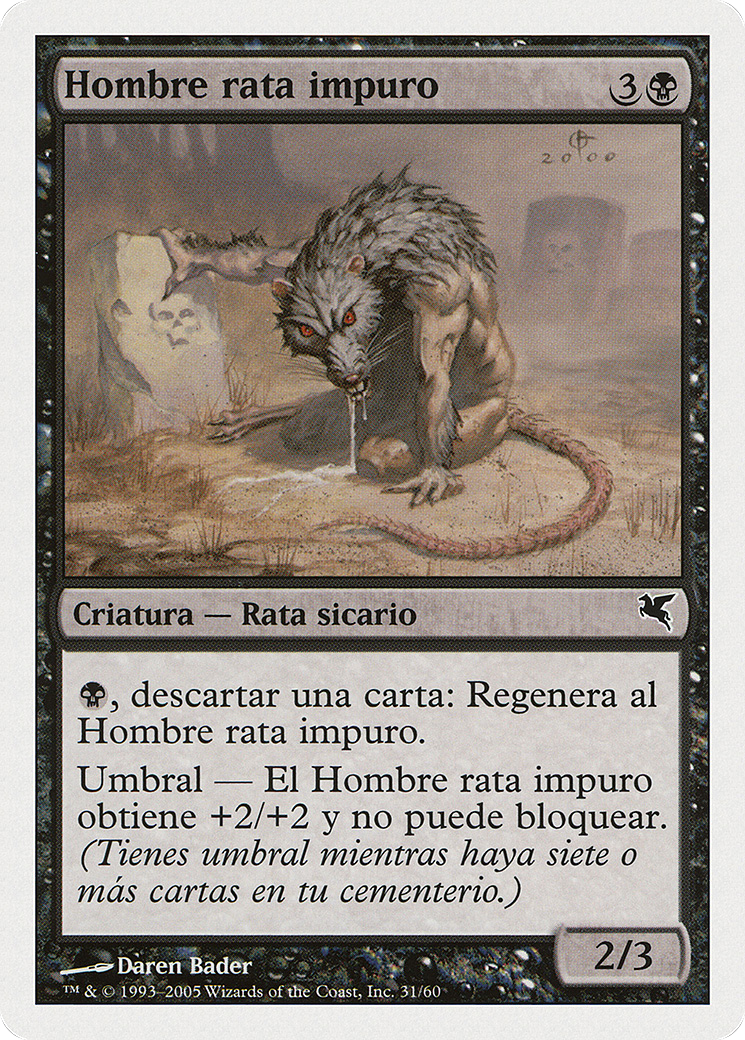 Dirty Wererat (Spanish) - "Hombre rata impuro" (A31) (PSAL-A31) - Salvat 2005