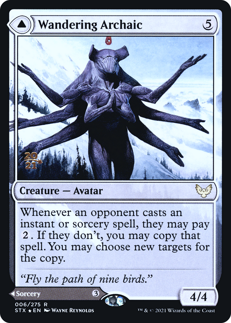 Wandering Archaic (PRE-006) - Strixhaven: School of Mages Promos Foil