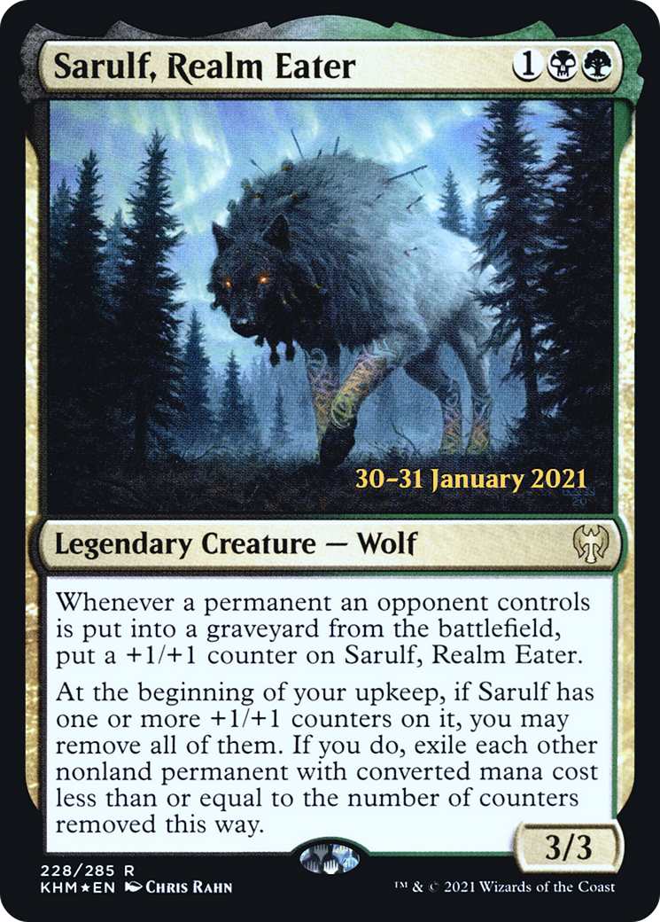 Sarulf, Realm Eater (PRE-228) - Kaldheim Promos Foil
