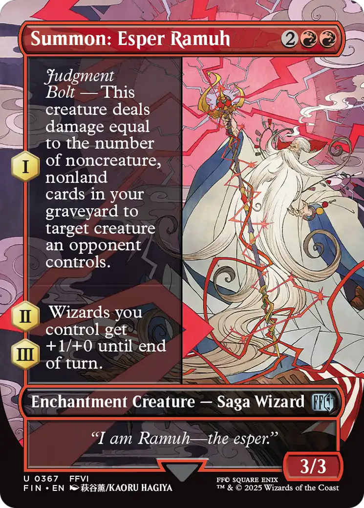 Summon: Esper Ramuh (Borderless) (FIN-367) - FINAL FANTASY: (enchantment) (Borderless)