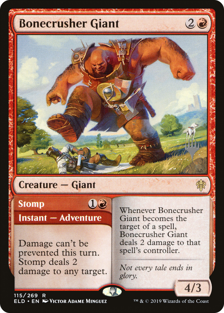 Bonecrusher Giant (PPELD-115) - Throne of Eldraine Promos Foil