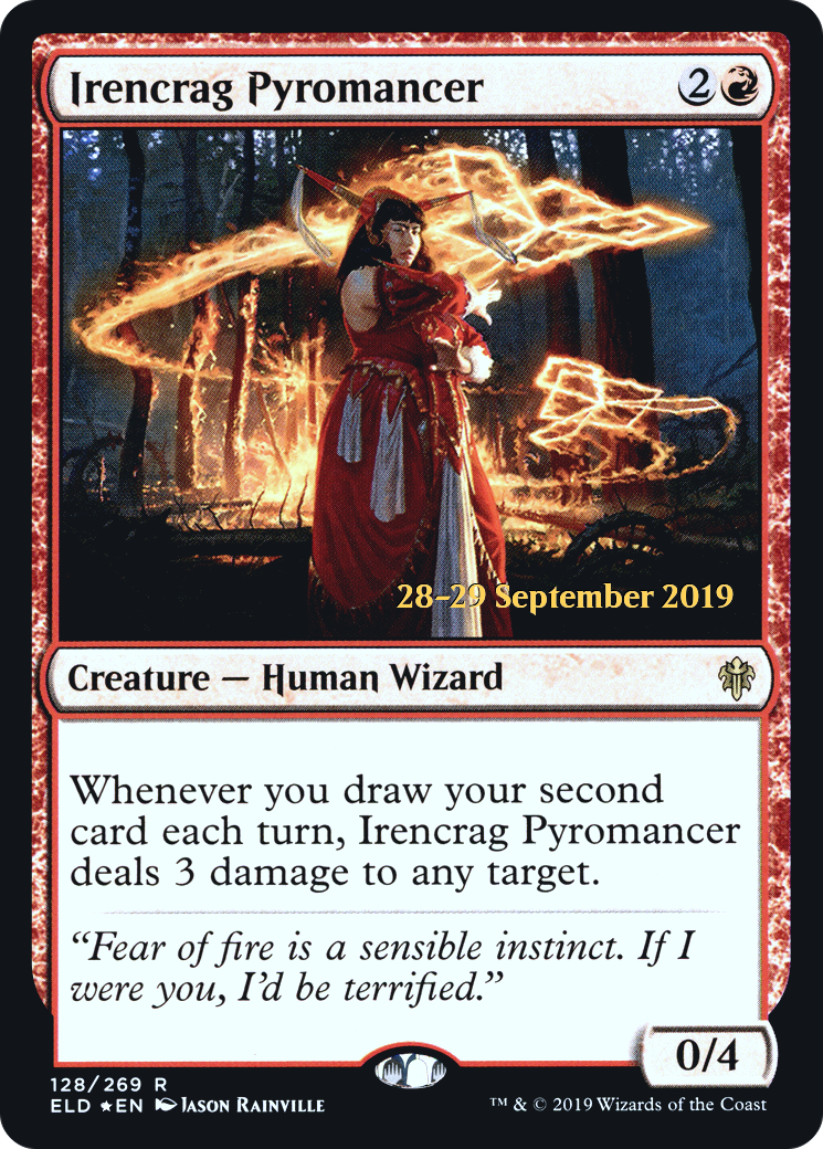 Irencrag Pyromancer (PRE-128) - Throne of Eldraine Promos Foil