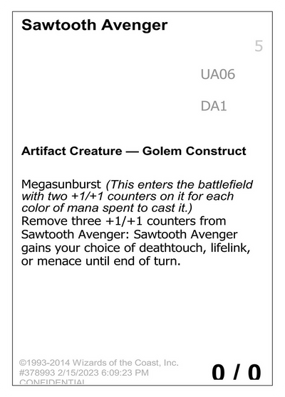 Sawtooth Avenger (UNK-UA06B) - Unknown Event