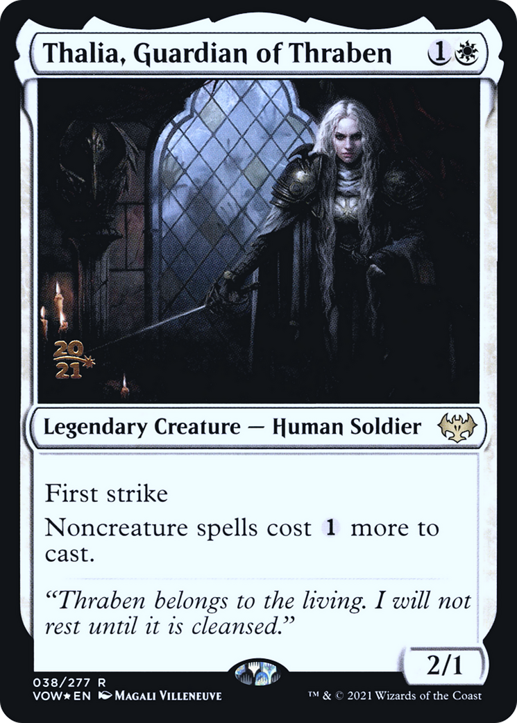 Thalia, Guardian of Thraben (PRE-038) - Innistrad: Crimson Vow Promos Foil