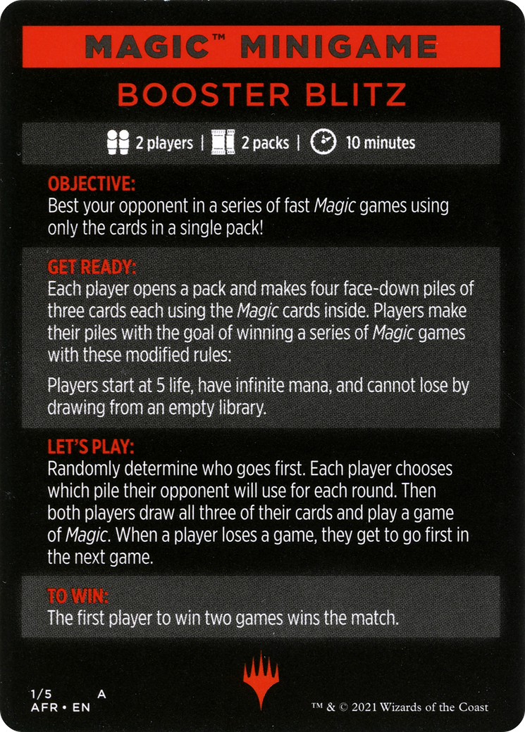 Booster Blitz (MAFR-001) - Adventures in the Forgotten Realms Minigames Foil