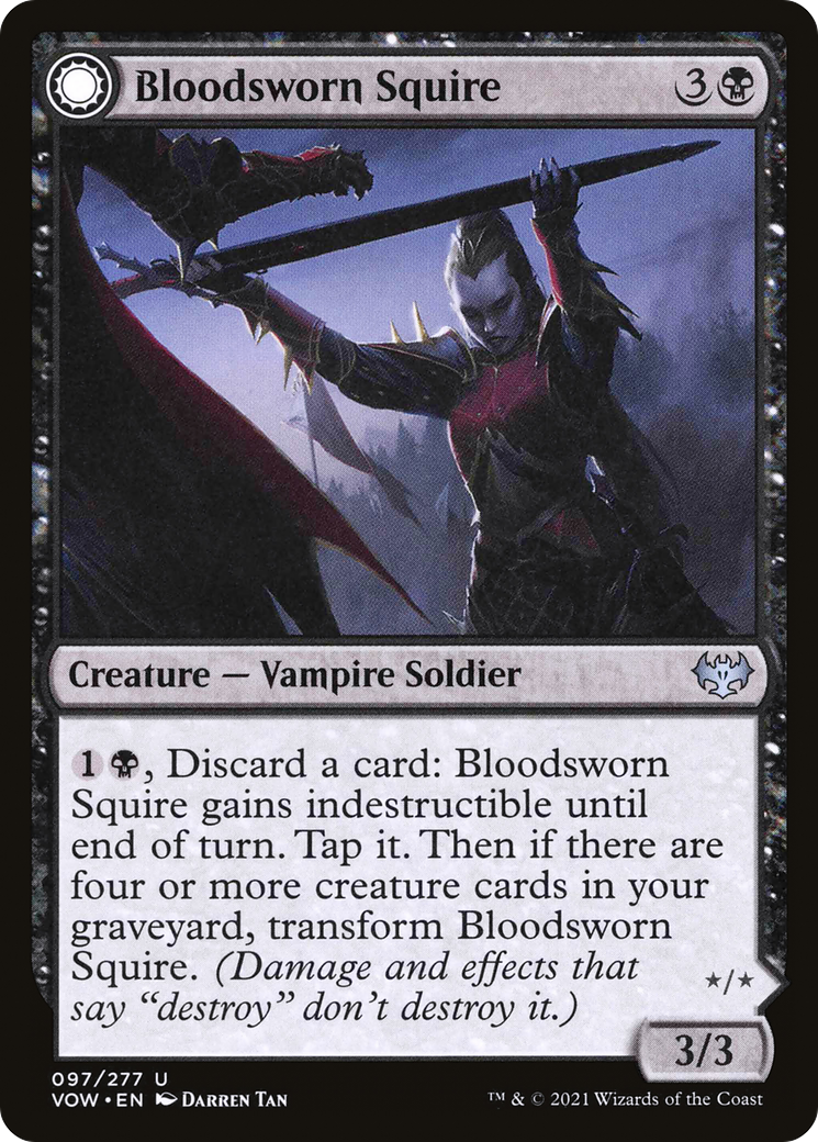 Bloodsworn Squire (VOW-097) - Innistrad: Crimson Vow: (Double Faced Transform)