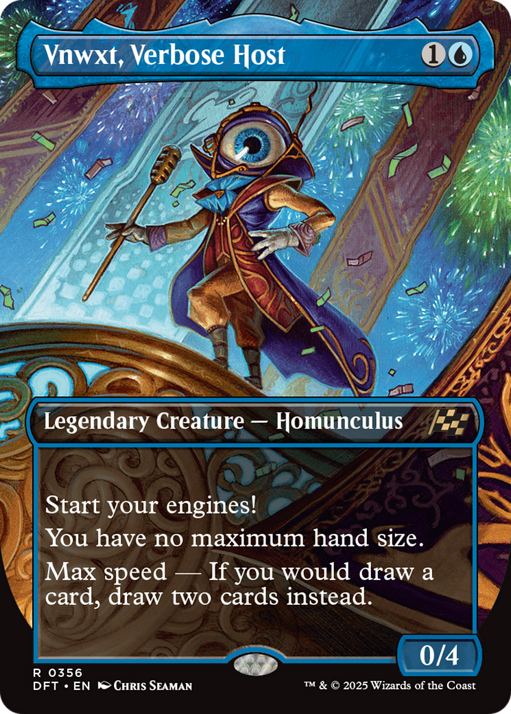 Vnwxt, Verbose Host (Borderless) (DFT-356) - Aetherdrift (Borderless) Foil