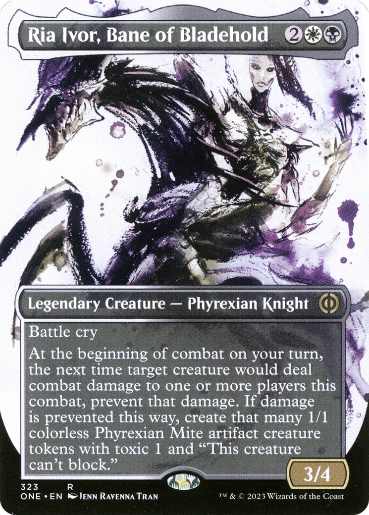 Ria Ivor, Bane of Bladehold (Showcase) (ONE-323) - Phyrexia: All Will Be One: (Showcase) (Borderless) Foil