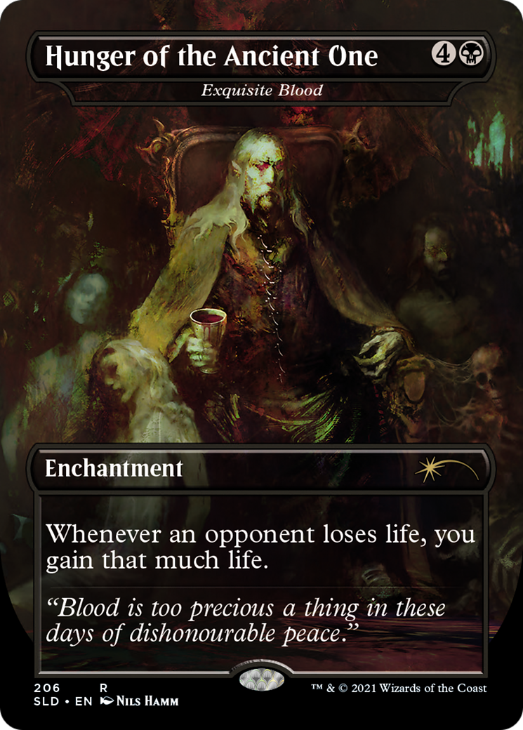 Hunger of the Ancient One - Exquisite Blood (SLD-206) - Secret Lair Drop / Hunger of the Ancient One (Borderless) Foil