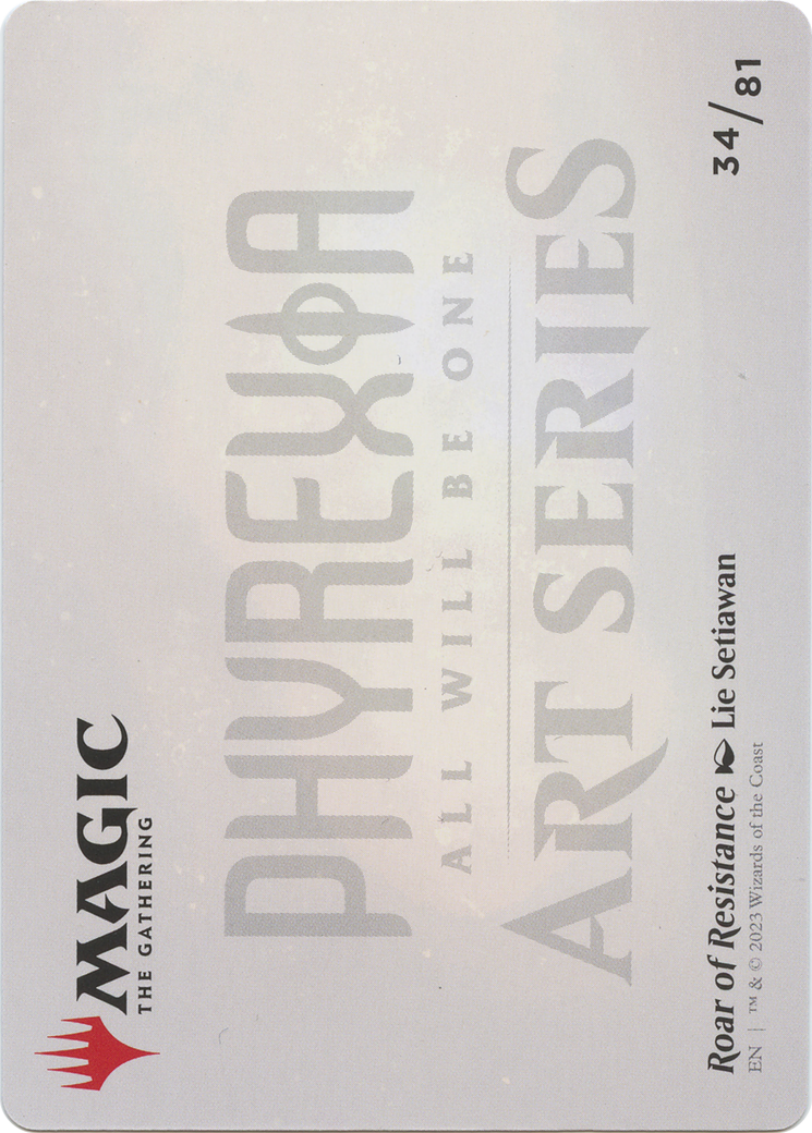 Roar of Resistance // Roar of Resistance (AONE-034) - Phyrexia: All Will Be One Art Series (Borderless) Foil