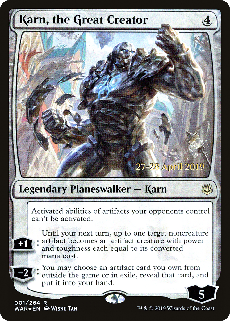 Karn, the Great Creator (PRE-001) - War of the Spark Promos Foil