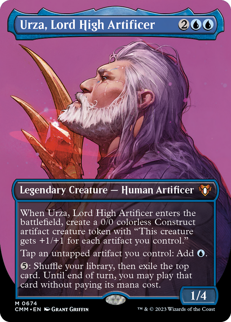 Urza, Lord High Artificer (Borderless) (CMM-674) - Commander Masters (Borderless)