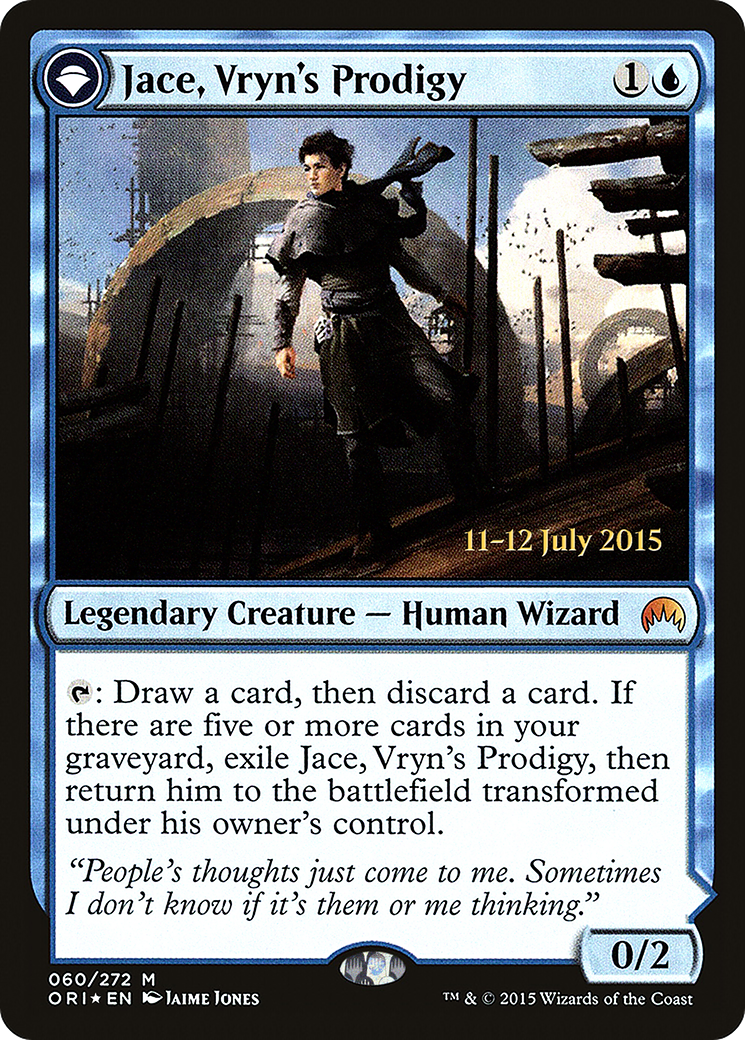 Jace, Vryn's Prodigy (PRE-060) - Magic Origins Promos: (originpwdfc) Foil