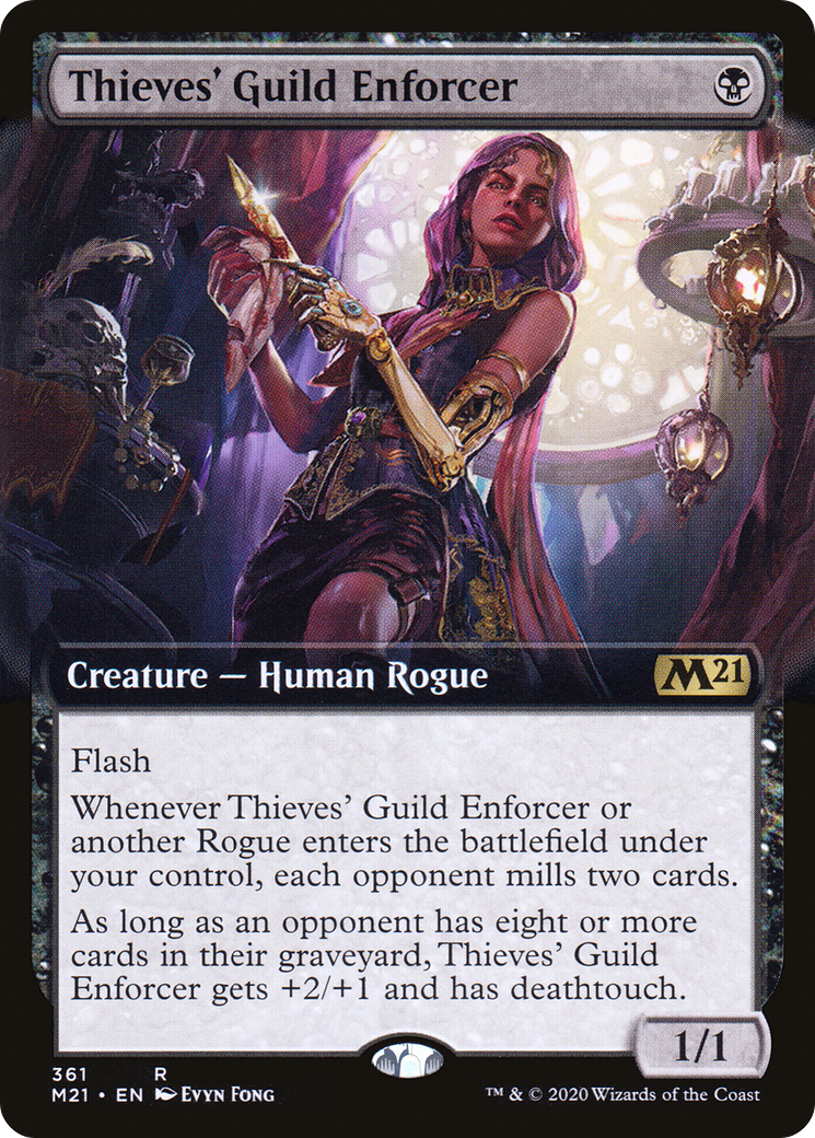 Thieves' Guild Enforcer (Extended Art) (M21-361) - Core Set 2021: (Extended Art) Foil