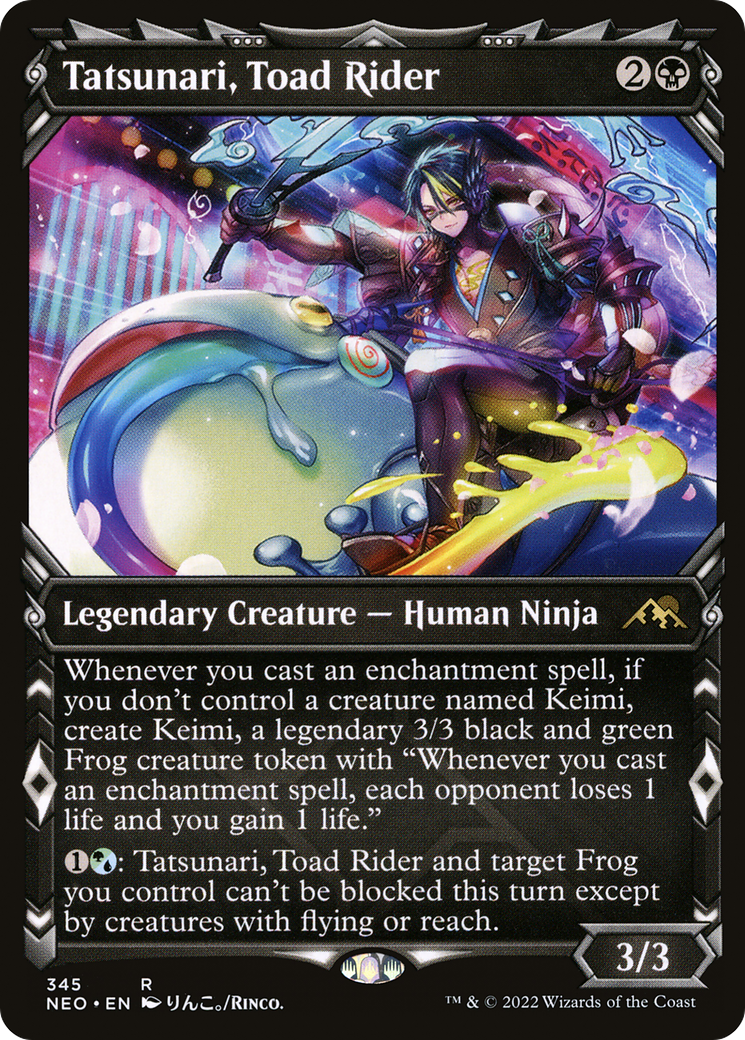 Tatsunari, Toad Rider (Showcase) (NEO-345) - Kamigawa: Neon Dynasty: (Showcase)