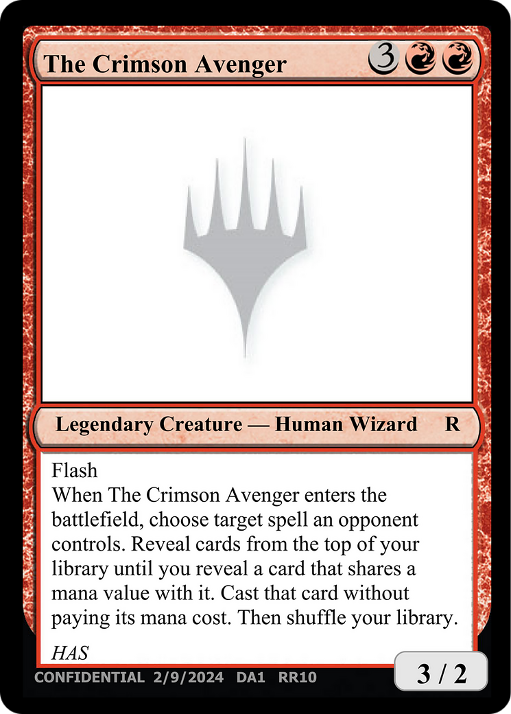 The Crimson Avenger (UNK-RR10) - Unknown Event