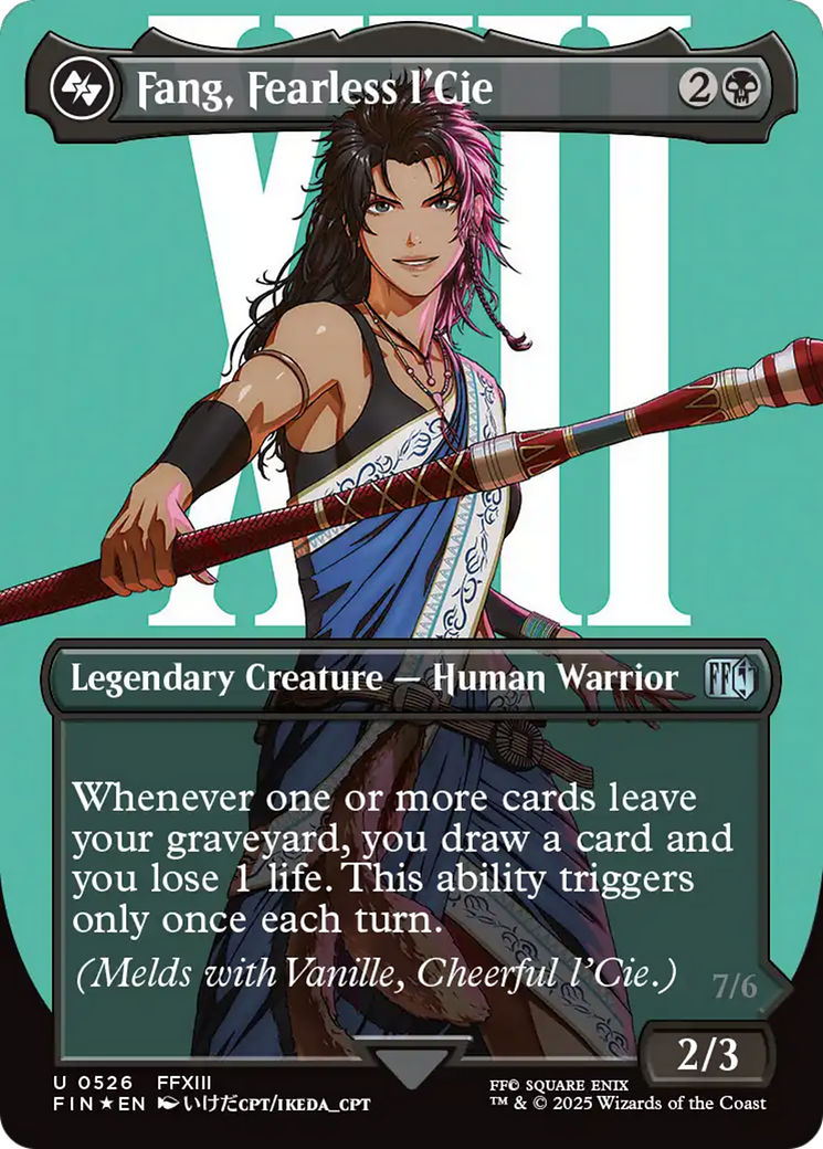 Fang, Fearless l'Cie (Borderless) (Surge Foil) (FIN-526) - FINAL FANTASY (Borderless) Foil