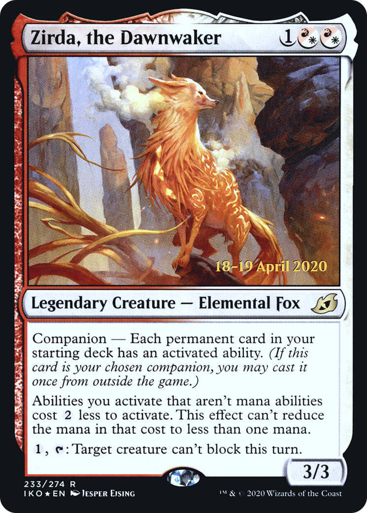 Zirda, the Dawnwaker (PRE-233) - Ikoria: Lair of Behemoths Promos: (companion) Foil