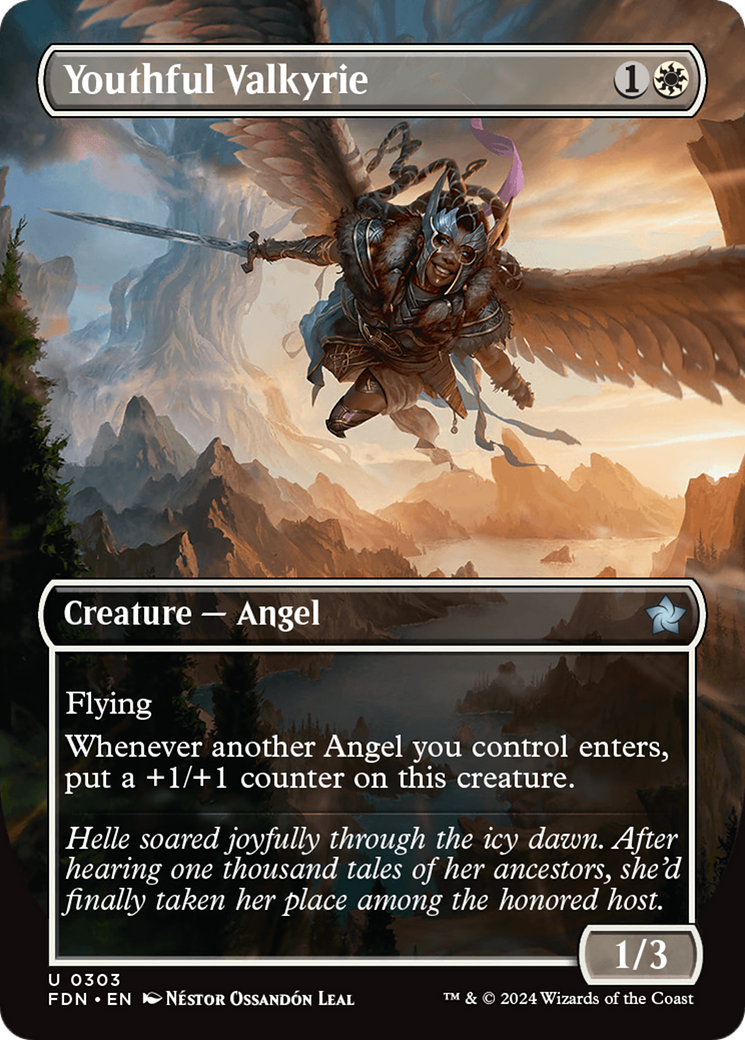Youthful Valkyrie (Borderless) (FDN-303) - Foundations (Borderless)