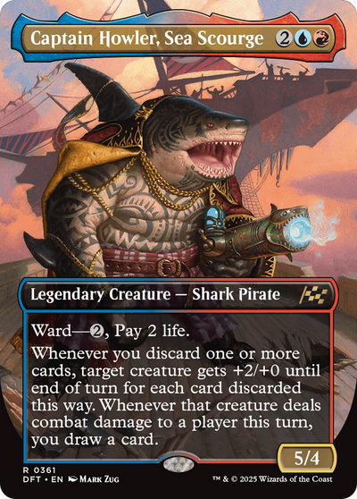 Captain Howler, Sea Scourge (Borderless) (DFT-361) - Aetherdrift (Borderless)