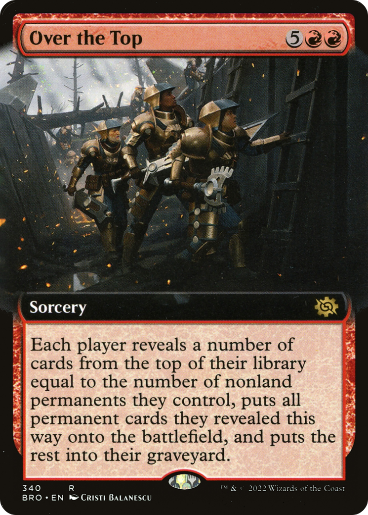 Over the Top (Extended Art) (BRO-340) - The Brothers' War: (Extended Art) Foil