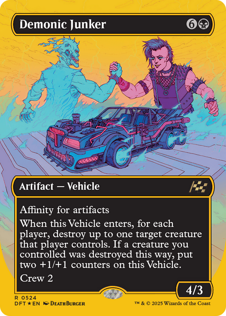 Demonic Junker (Borderless) (First-Place Foil) (DFT-524) - Aetherdrift (Borderless) Foil