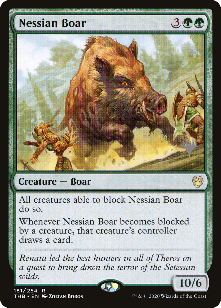 Nessian Boar (PPTHB-181) - Theros Beyond Death Promos Foil