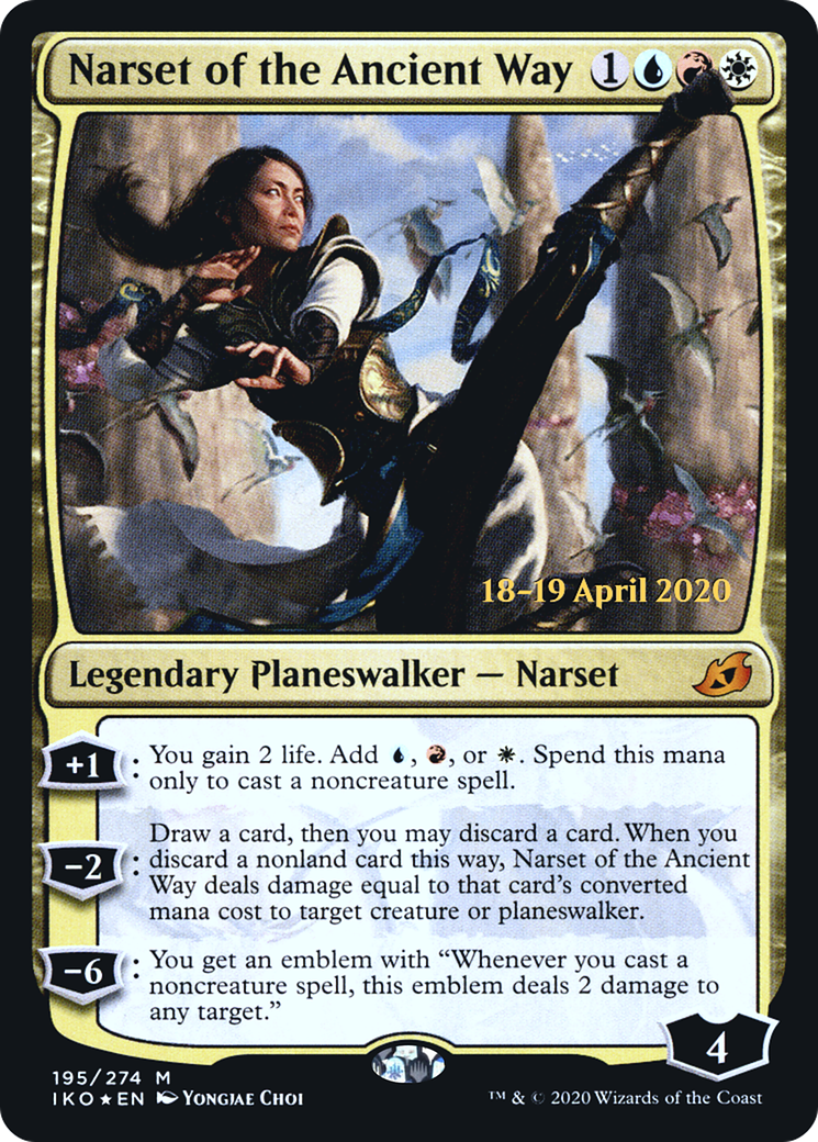 Narset of the Ancient Way (PRE-195) - Ikoria: Lair of Behemoths Promos Foil