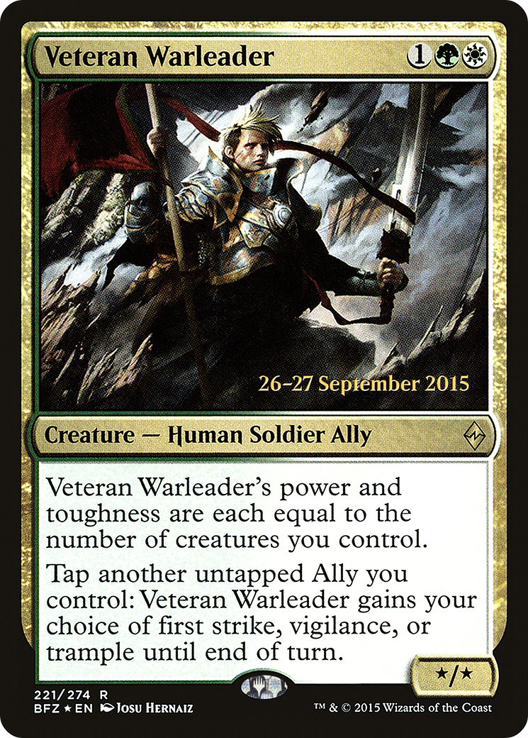 Veteran Warleader (PRE-221) - Battle for Zendikar Promos Foil