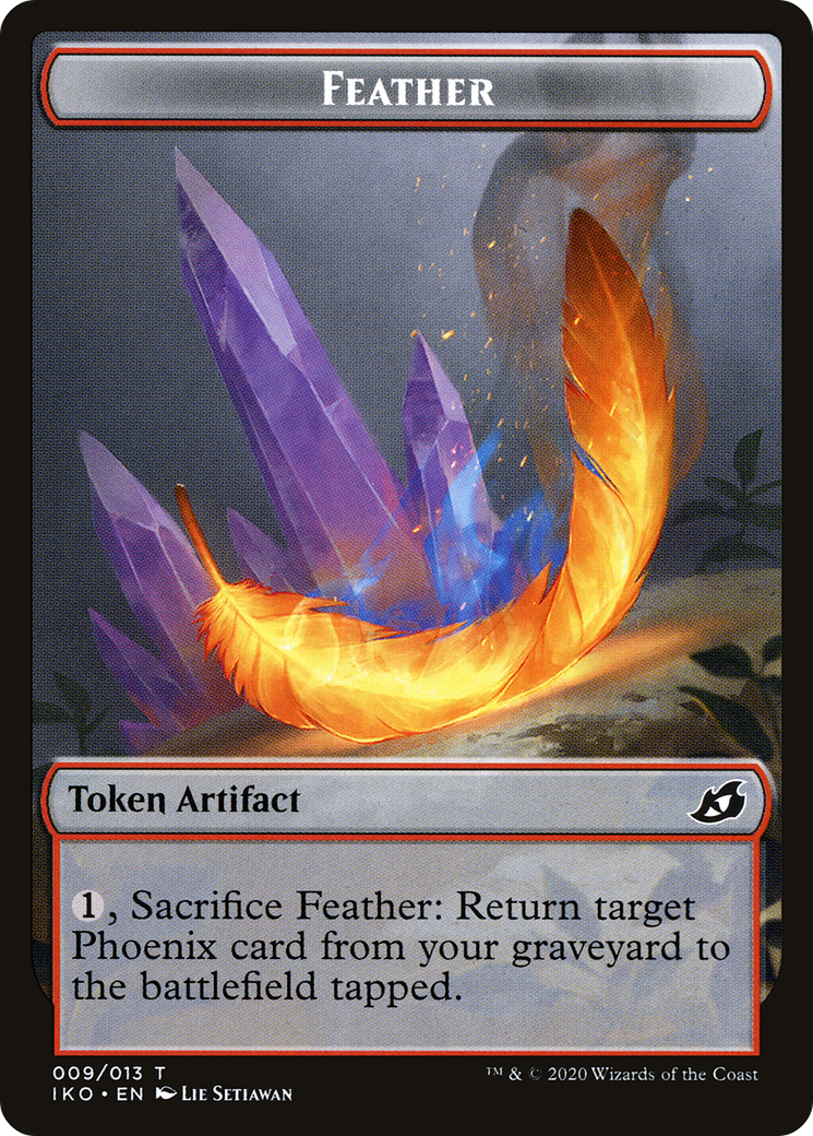 Feather (TIKO-009) - Ikoria: Lair of Behemoths Tokens Foil