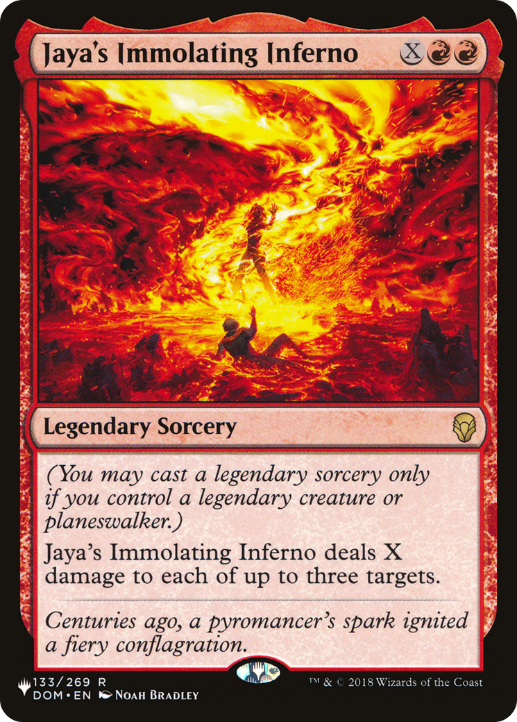 Jaya's Immolating Inferno (LIST-133/269) - The List