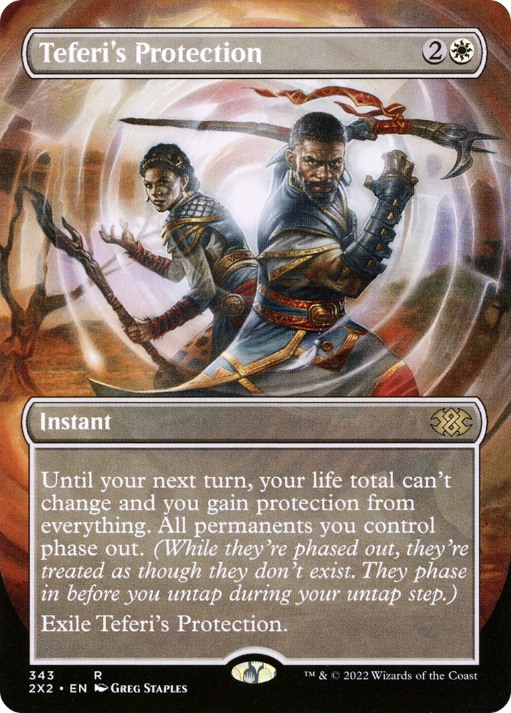 Teferi's Protection (Borderless) (2X2-343) - Double Masters 2022 (Borderless)