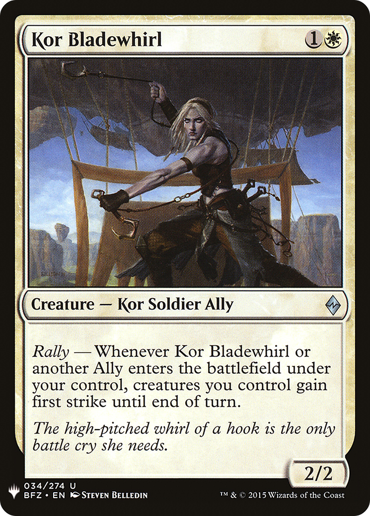 Kor Bladewhirl (LIST-BFZ-34) - The List