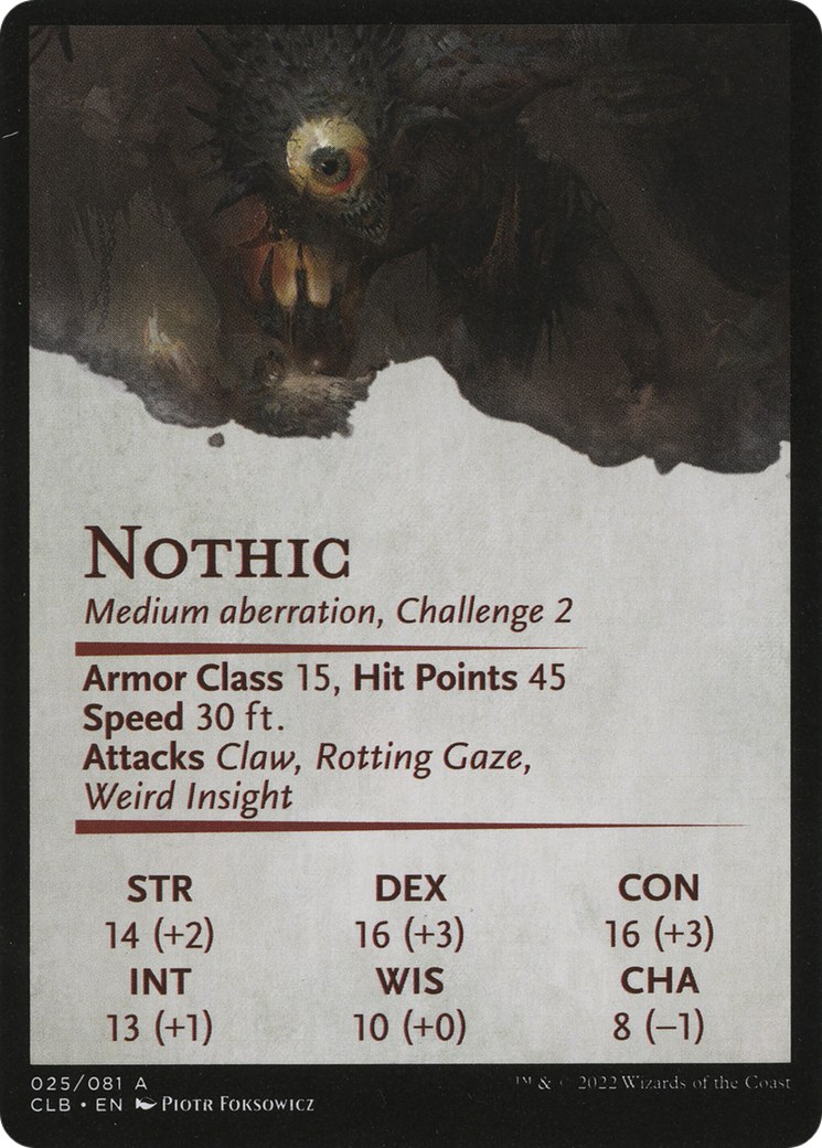 Nothic // Nothic (ACLB-025) - Battle for Baldur's Gate Art Series (Borderless) Foil