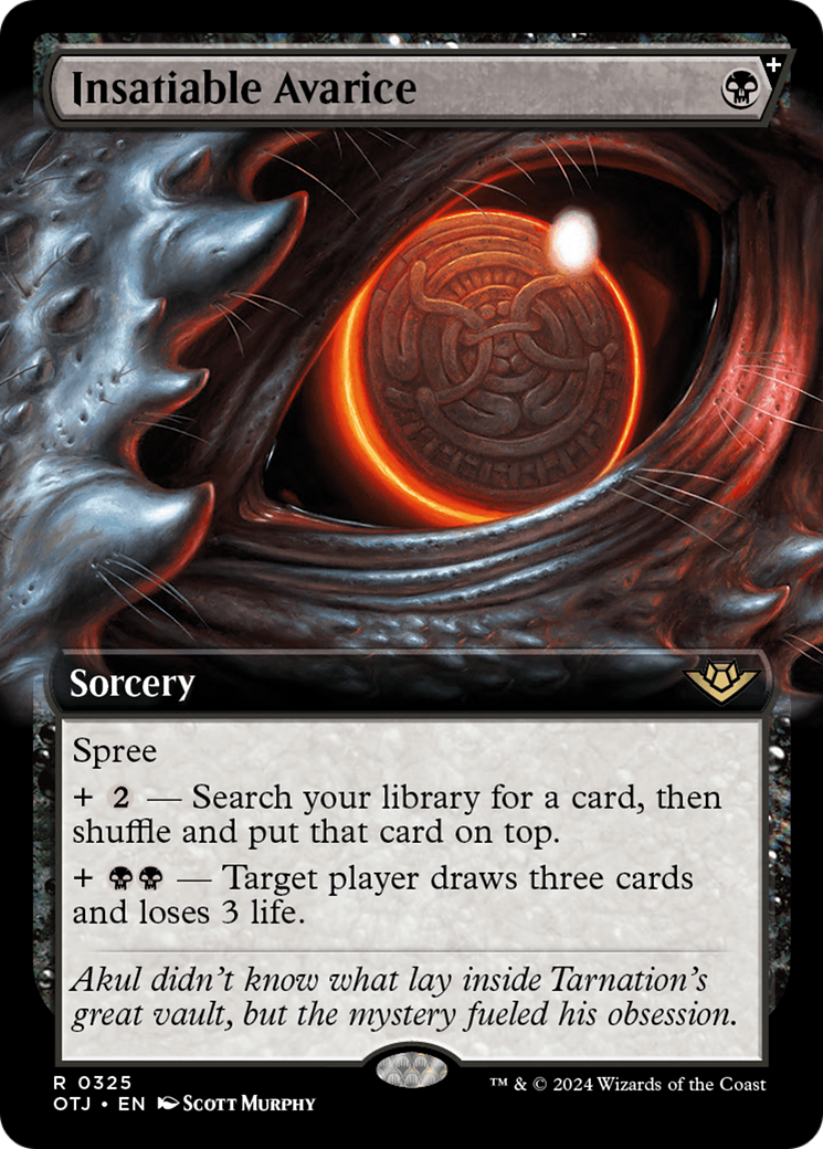 Insatiable Avarice (Extended Art) (OTJ-325) - Outlaws of Thunder Junction: (Extended Art, spree) Foil