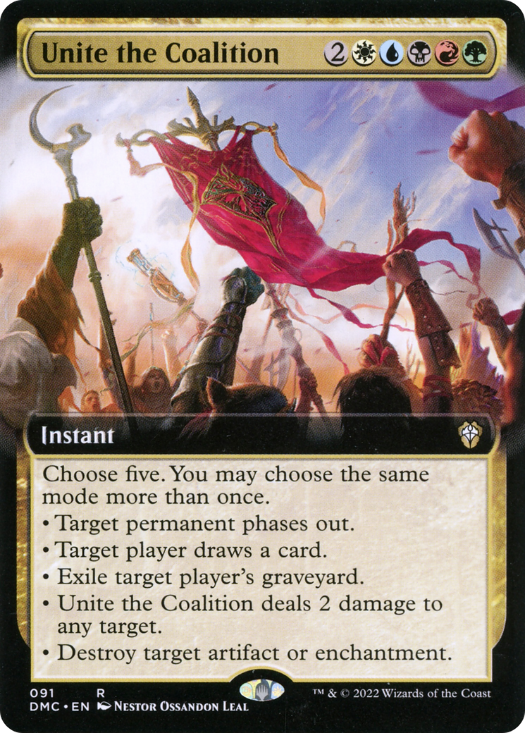Unite the Coalition (Extended Art) (DMC-091) - Dominaria United Commander: (Extended Art)