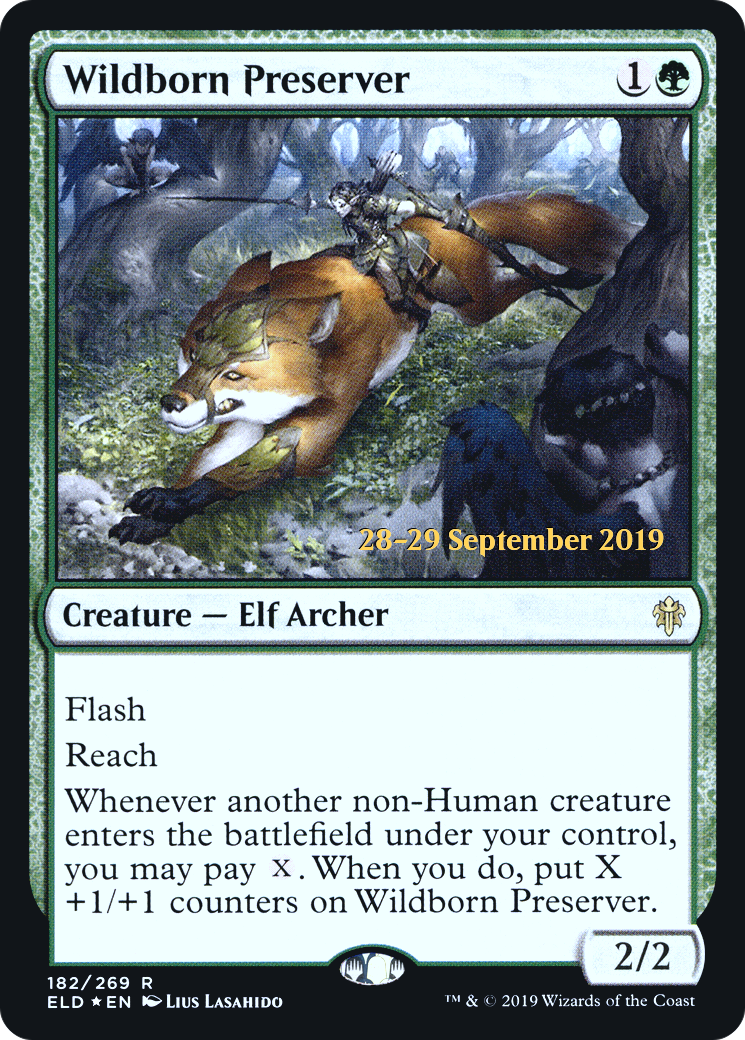 Wildborn Preserver (PRE-182) - Throne of Eldraine Promos Foil