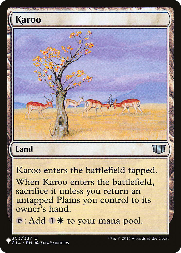 Karoo (C14) (LIST-303/337) - The List