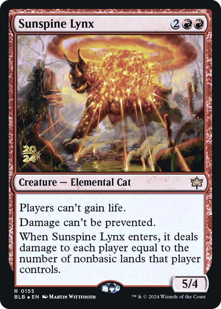Sunspine Lynx (PRE-155) - Bloomburrow Promos Foil