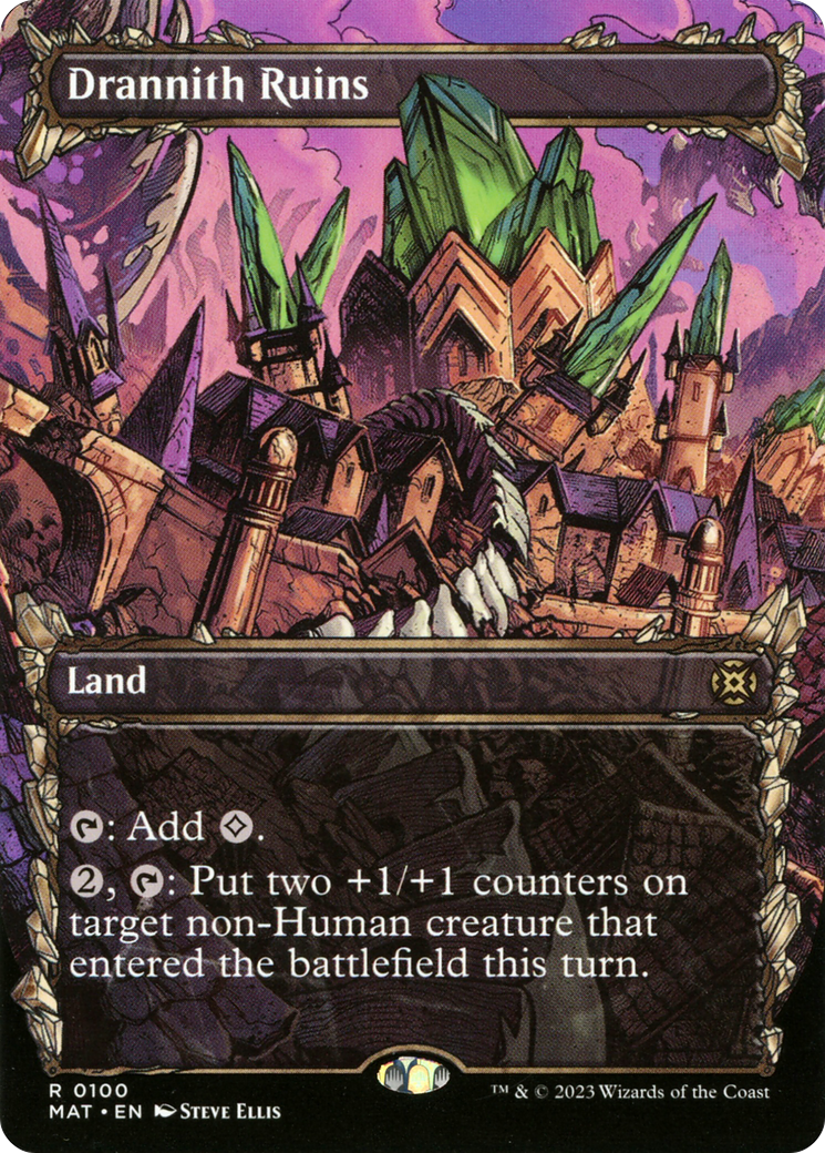 Drannith Ruins (Showcase) (MAT-100) - March of the Machine: The Aftermath: (Showcase) (Borderless) Foil